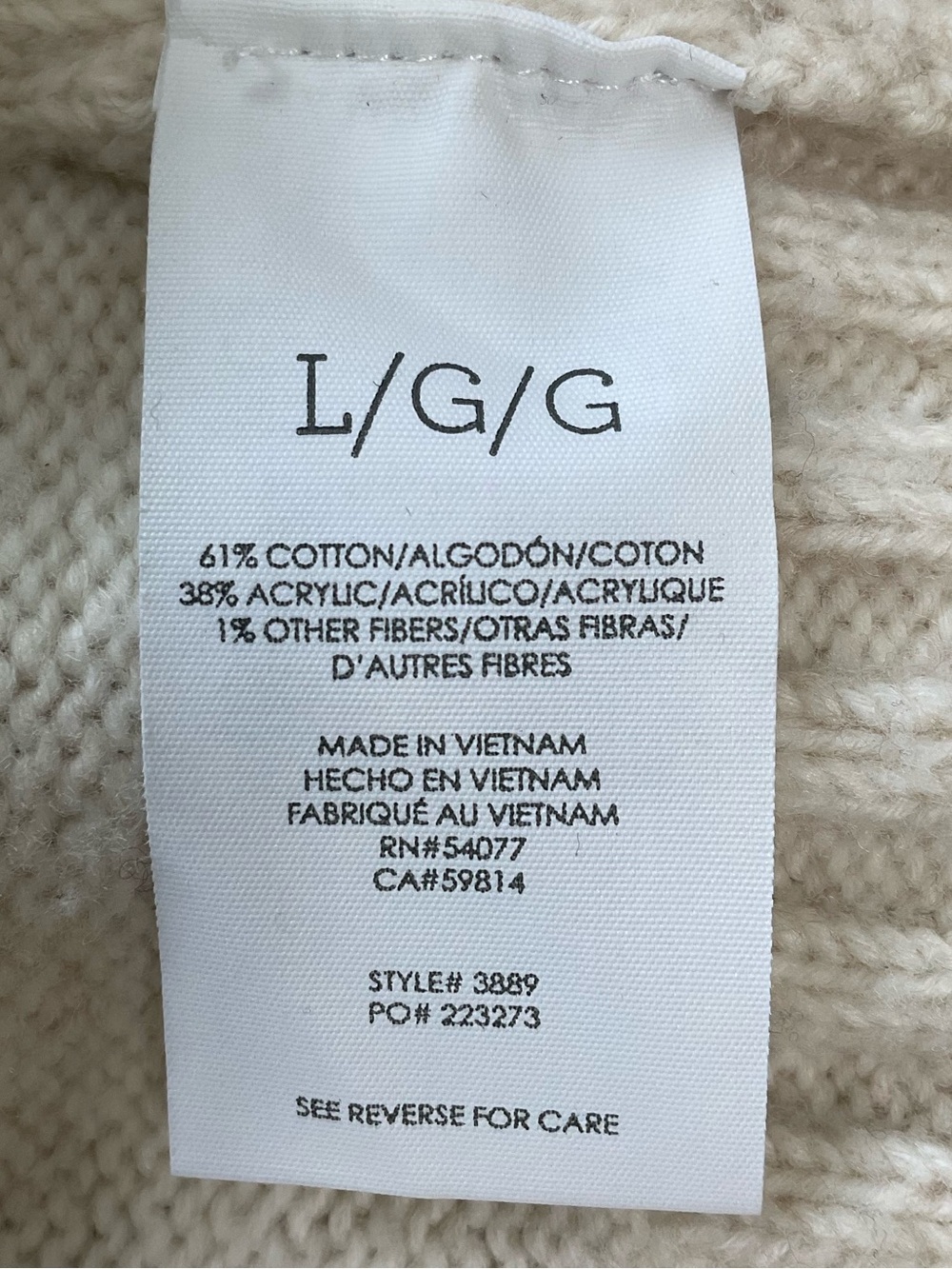 CAbi Cream Cowl Turtleneck Sweater - Picture 6 of 6